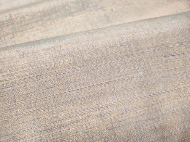 平和屋着物●全通柄袋帯 紬地 霞文 正絹 逸品 CABH4938hy