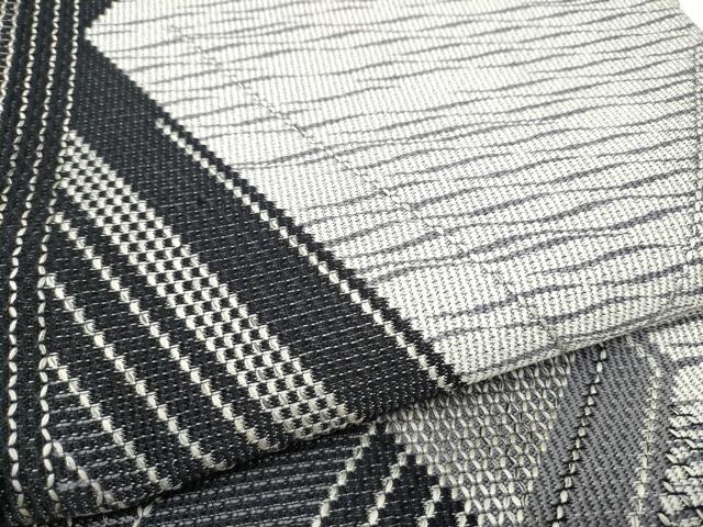 平和屋着物●両面 全通柄袋帯 幾何学文様 正絹 逸品 CABH4941hy