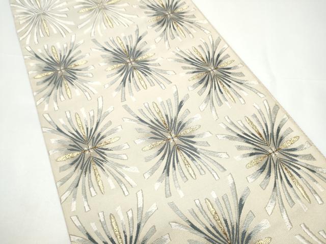 平和屋着物●六通柄袋帯 唐織 舞花文 金糸 正絹 逸品 CABH4944hy