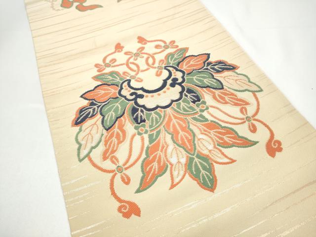 平和屋着物●全通柄 本袋帯 手織 飛鳥 金糸 正絹 逸品 CABH4963hy