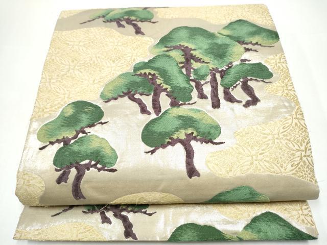 平和屋着物●本加賀友禅作家 木村雨山 六通柄袋帯 兼六瑞松 金糸 正絹 逸品 CABH4965hy
