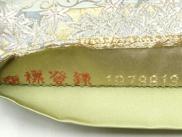平和屋着物●六通柄袋帯 唐織 流水花文 金銀糸 正絹 逸品 CABH4994hy