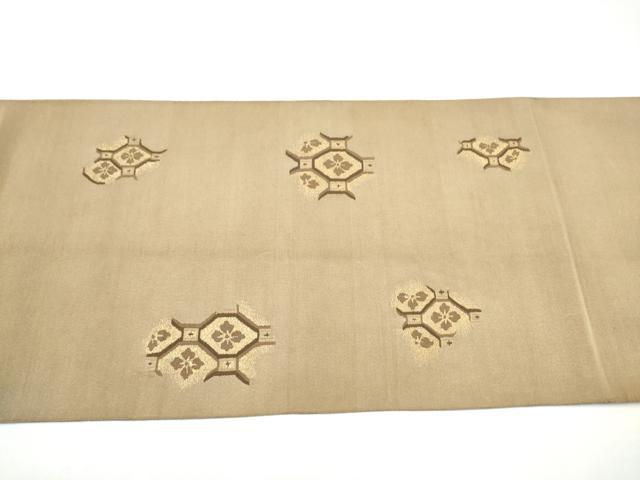 平和屋着物●爪掻き本綴れ 太鼓柄袋帯 蜀江花文 金糸 正絹 逸品 CABH4998hy