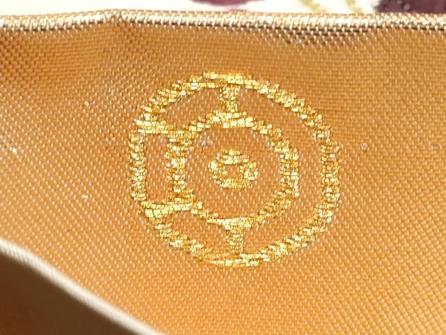 平和屋着物●西陣 河合美術織物謹製 六通柄袋帯 唐織 扇面花文 金銀糸 正絹 逸品 CABH5015hy
