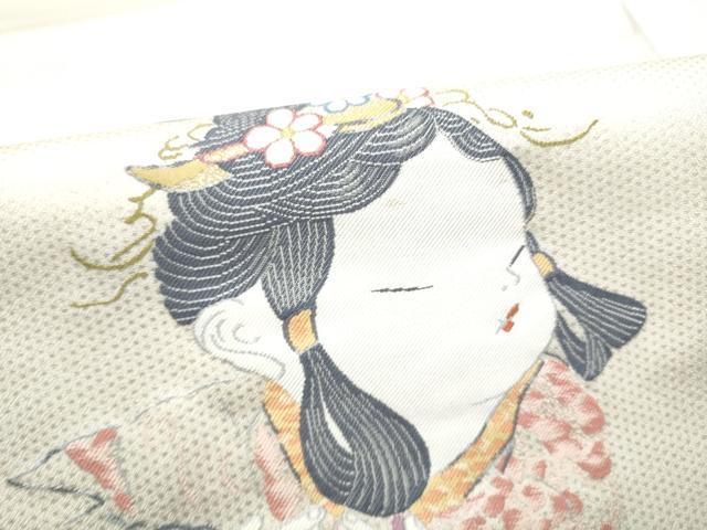 平和屋着物●二代目・由水十久 本加賀友禅 西陣 長嶋成織物 ながしま帯 太鼓柄袋帯 衣通王 金糸 さが美扱い 正絹 逸品 CABH5018hy