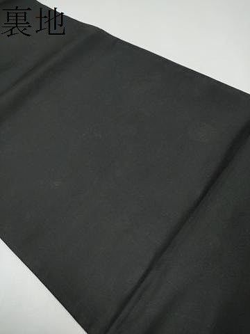 平和屋着物●西陣 河合美術織物謹製 六通柄袋帯 唐織 花唐草文 黒地 金糸 正絹 逸品 CABH5022hy