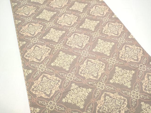 平和屋着物●両面 六通柄袋帯 立涌花文 金糸 正絹 逸品 CABH5039hy