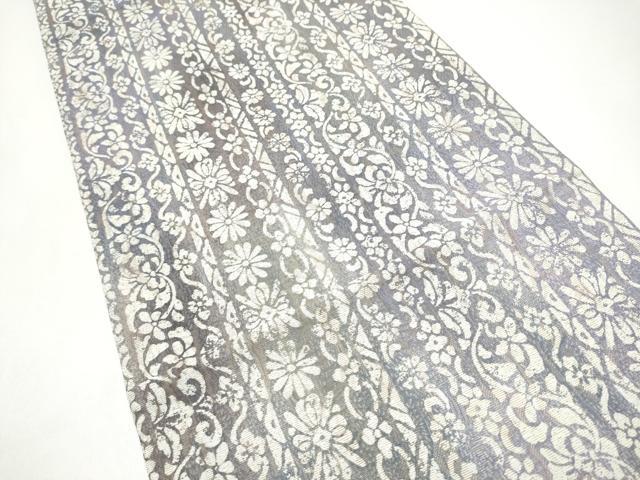 平和屋着物●全通柄袋帯 花間道 金通し地 正絹 逸品 CABH5049hy