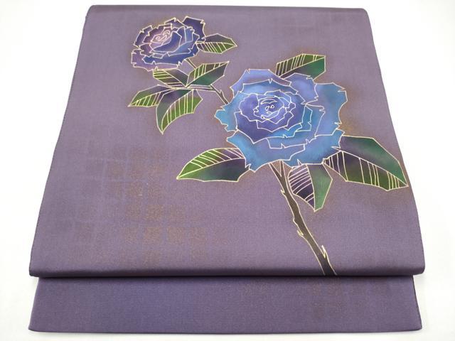 平和屋着物●太鼓柄袋帯 薔薇 金彩 正絹 逸品 CABH5052hy