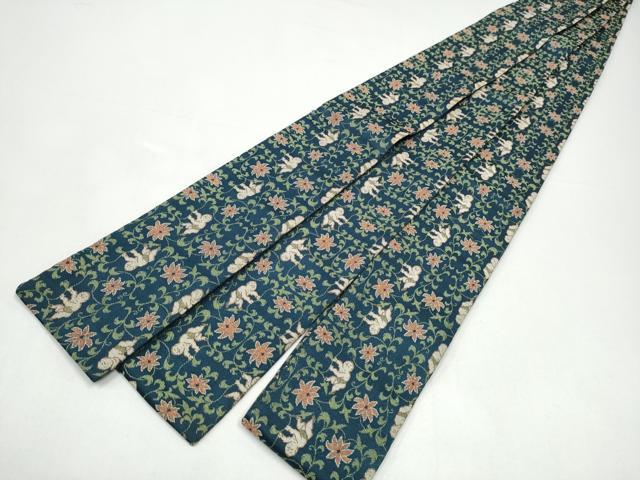 平和屋着物●男性 角帯 人物花唐草文 逸品 CABH5074hy
