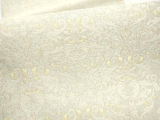 平和屋着物●六通柄袋帯 唐草文 金糸 正絹 逸品 CABH5098hy