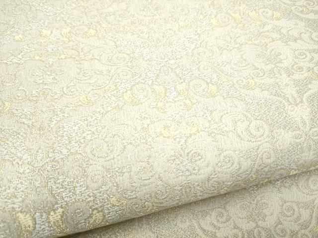 平和屋着物●六通柄袋帯 唐草文 金糸 正絹 逸品 CABH5098hy