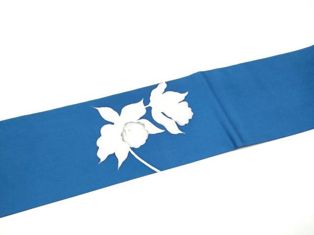 平和屋着物●塩瀬 九寸名古屋帯 枝花文 金彩 正絹 逸品 CABH5102hy