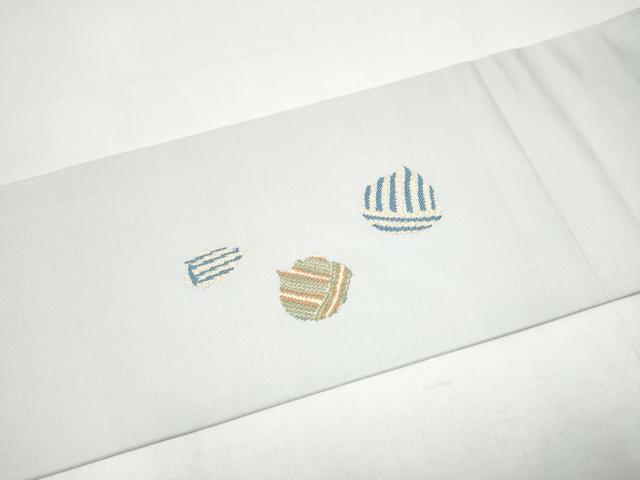 平和屋着物●九寸名古屋帯 魚 正絹 逸品 CABH5104hy