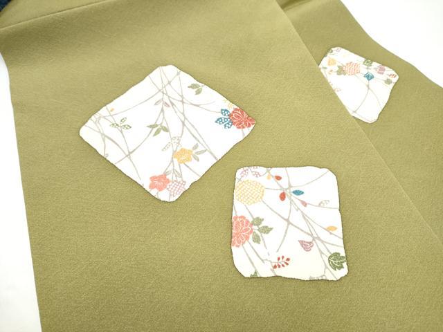 平和屋着物●九寸名古屋帯 色紙草花文 金彩 正絹 逸品 CABH5135hy