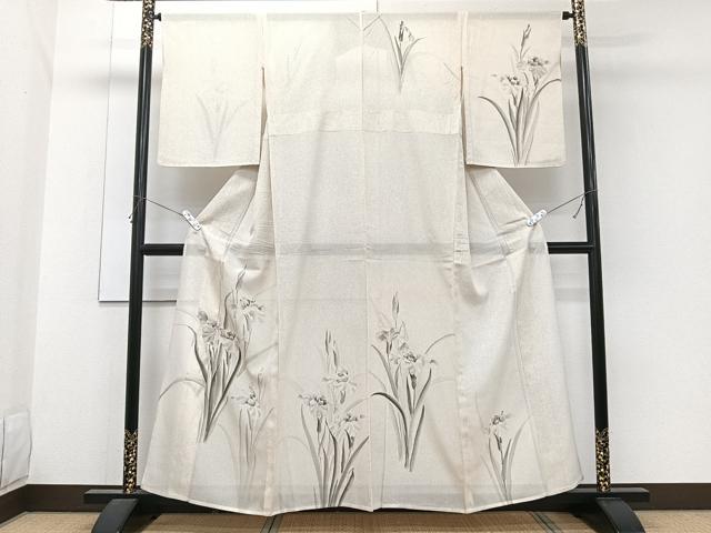 平和屋着物*夏物 訪問着 絽 手描き 草花文 正絹 逸品 CABH5209xi
