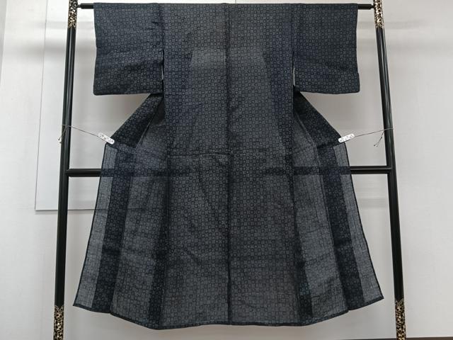 平和屋着物*夏物 石川県指定無形文化財 能登上布 本麻手織上布 花尽し 麻 逸品 CABH5217xi
