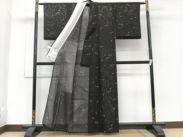平和屋着物*夏物 小紋 絽 魚 三越扱い 正絹 逸品 CABH5218xi