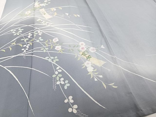 平和屋着物*夏物 訪問着 絽 色紙草花文 暈し染め 正絹 逸品 CABH5220xi