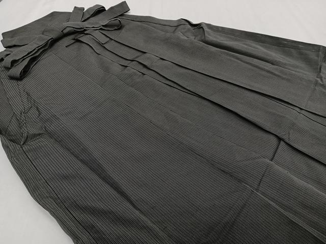 平和屋着物*夏物 男性 行灯袴 縦絽 縞 正絹 逸品 CABH5226xi