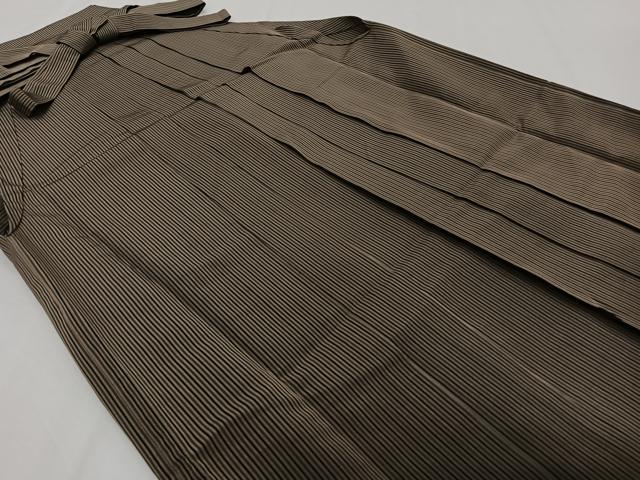 平和屋着物●男性 行灯袴 縞 正絹 逸品 CABH5233xi