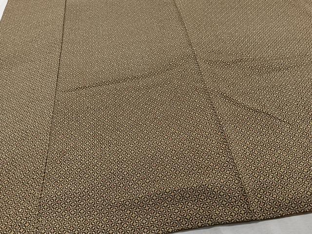 平和屋着物■上質な小紋 型染め 格子花文 正絹 逸品 CABH5257xi