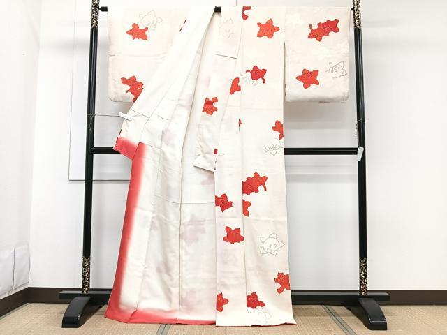 平和屋着物■上質な小紋 橘 金彩 ロング丈 正絹 逸品 CABH5260xi