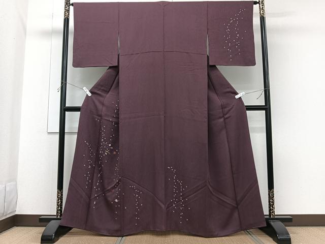 平和屋着物■訪問着 刺繍 松葉花文 金糸 正絹 逸品 CABH5266xi