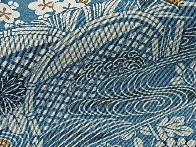 平和屋着物■上質な小紋 型染め 籬流水花文 松竹梅 正絹 逸品 CABH5269xi