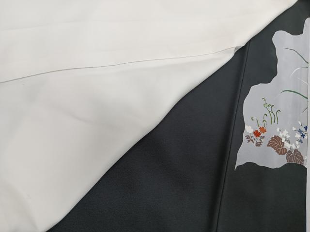 平和屋着物■豪華黒留袖 作家物 駒刺繍 道長流水草花文 金銀彩 正絹 逸品 CABH5310xi