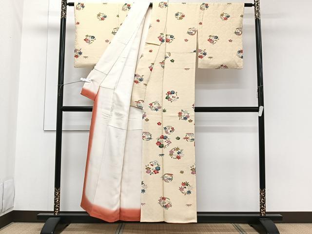 平和屋着物■訪問着 梅笹花丸文 正絹 逸品 CABH5311xi