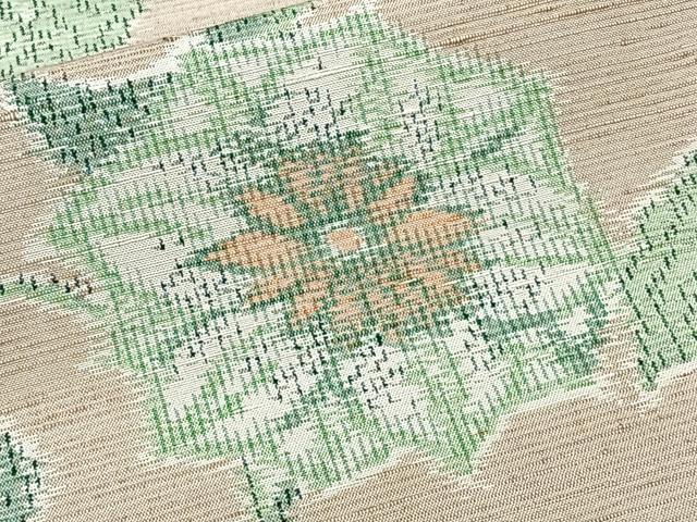 平和屋着物■上質な紬 花唐草文 正絹 逸品 未使用 CABH5323xi