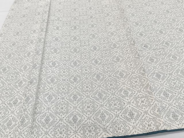 平和屋着物■上質な紬 菱繋ぎ 正絹 逸品 未使用 CABH5325xi