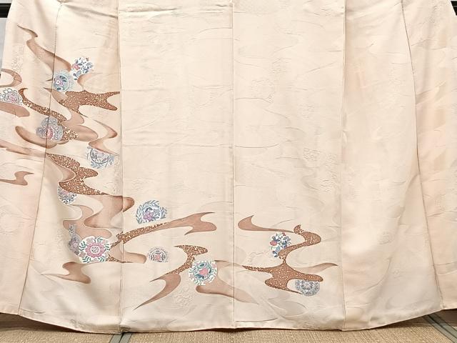 平和屋着物■訪問着 流水花文 暈し染め 金彩 正絹 逸品 CABH5326xi