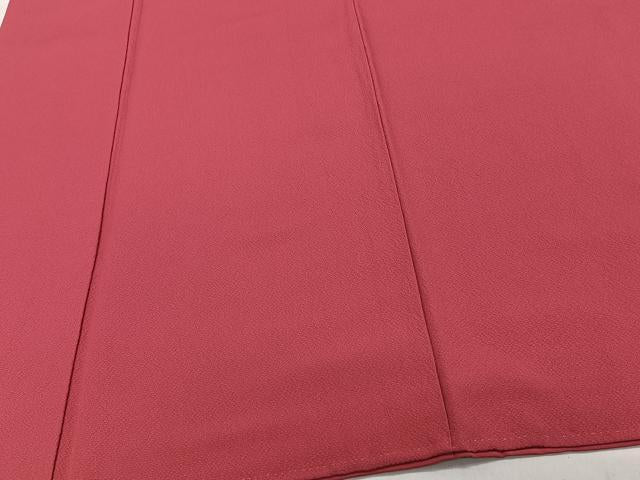 平和屋着物■上質な色無地 臙脂色 正絹 逸品 CABH5330xi