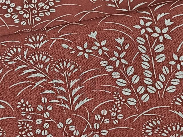 平和屋着物■上質な小紋 草花文 正絹 逸品 CABH5331xi