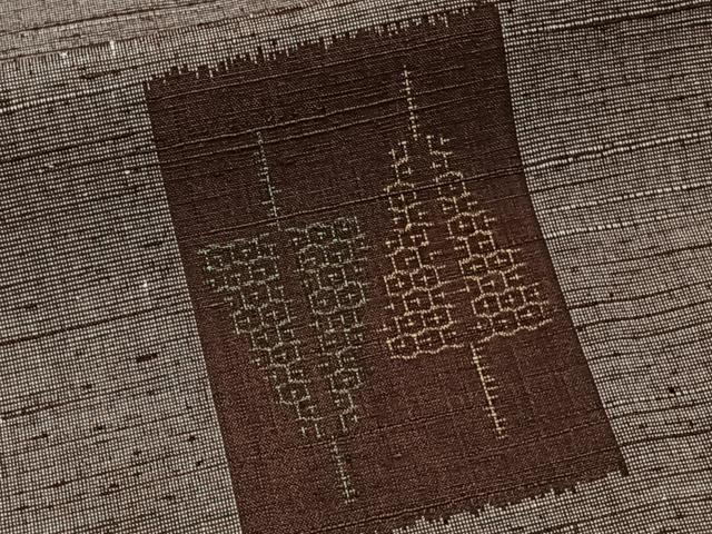 平和屋着物■上質な紬 80亀甲 色紙幾何学文 正絹 逸品 CABH5341xi