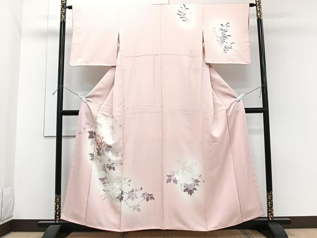 平和屋着物■訪問着 手描き 草花文 暈し染め 正絹 逸品 未使用 CABH5344xi