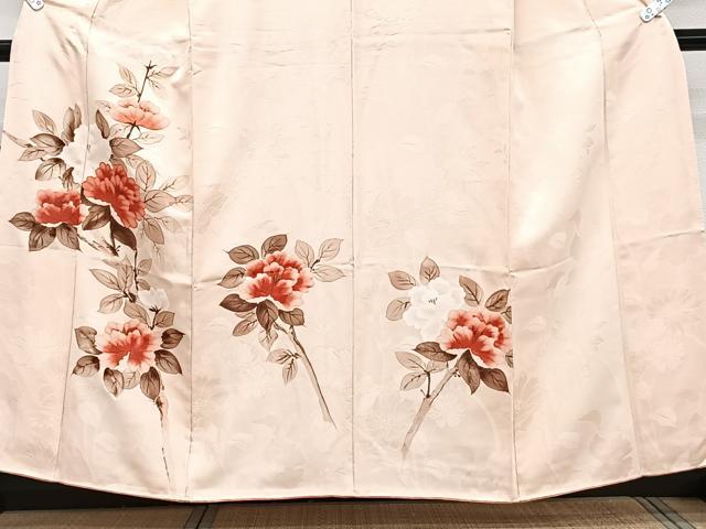 平和屋着物■訪問着 手描き 草花文 正絹 逸品 CABH5352xi