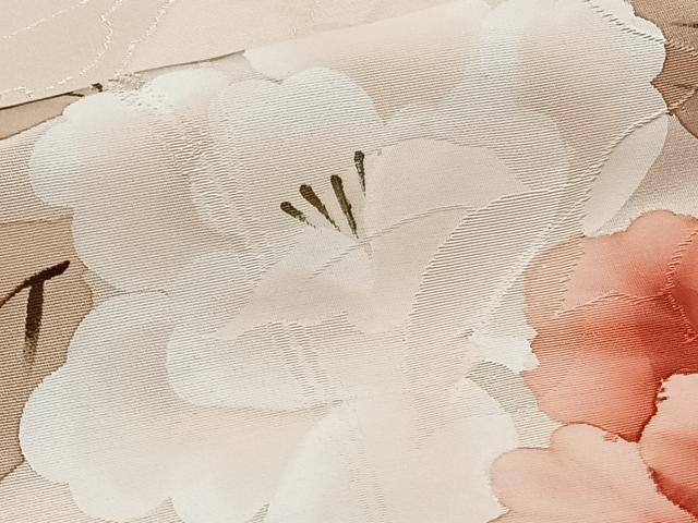 平和屋着物■訪問着 手描き 草花文 正絹 逸品 CABH5352xi