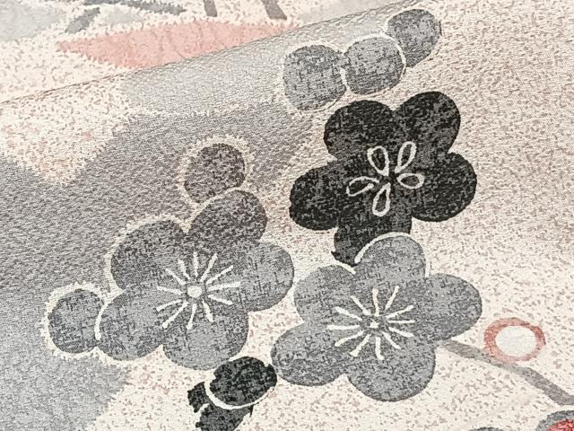 平和屋着物■上質な小紋 枝松梅花文 正絹 逸品 未使用 CABH5353xi