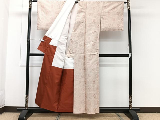 平和屋着物■上質な紬 蜀江花文 正絹 逸品 CABH5354xi