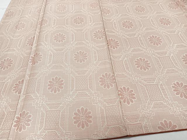 平和屋着物■上質な紬 蜀江花文 正絹 逸品 CABH5354xi