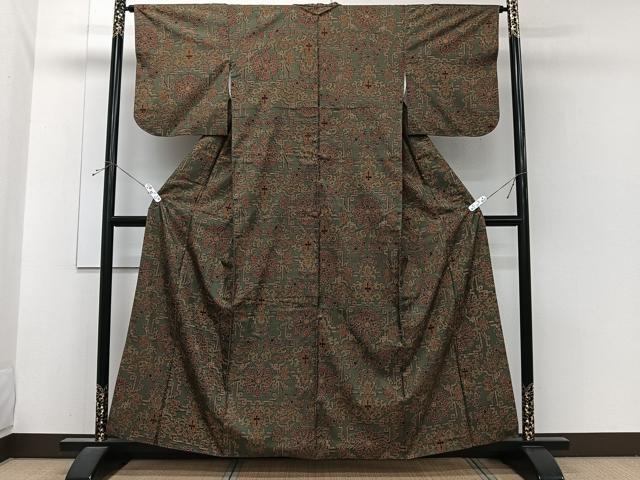 平和屋着物■本場染大島紬 鳳凰花文 正絹 逸品 CABH5461xi