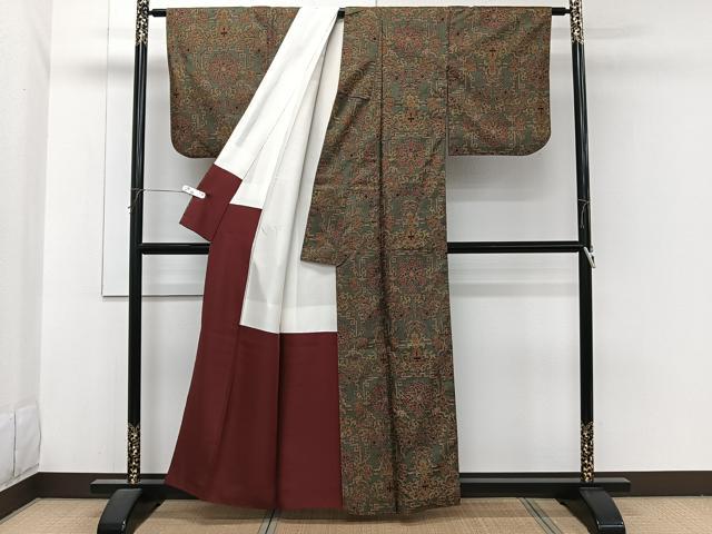 平和屋着物■本場染大島紬 鳳凰花文 正絹 逸品 CABH5461xi