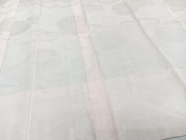平和屋着物■長襦袢 無双仕立て 雲取り菊地紋 正絹 逸品 CABH5496xi