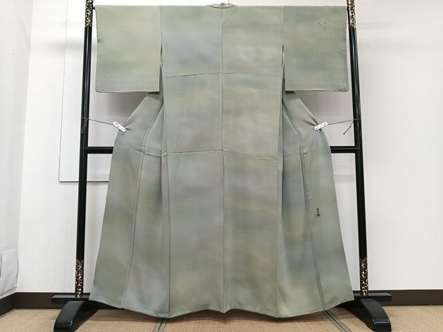 平和屋着物■上質な小紋 作家物 登仕子染 霞文 正絹 逸品 CABH5502xi