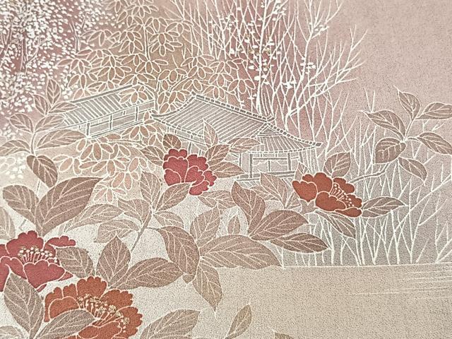 平和屋着物■訪問着 風景文 暈し染め 金彩 正絹 逸品 CABH5504xi