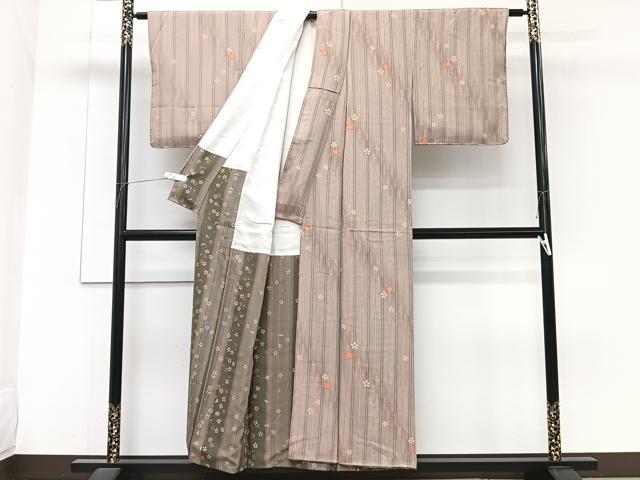 平和屋着物■上質な小紋 矢羽花間道 正絹 逸品 未使用 CABH5506xi