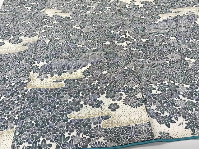 平和屋着物■上質な小紋 籬風景花文 金彩 正絹 逸品 CABH5511xi